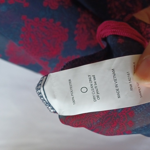 LuLaRoe "Monroe" Kimono, Navy & Hot Pink, fringe, L - Picture 7 of 8